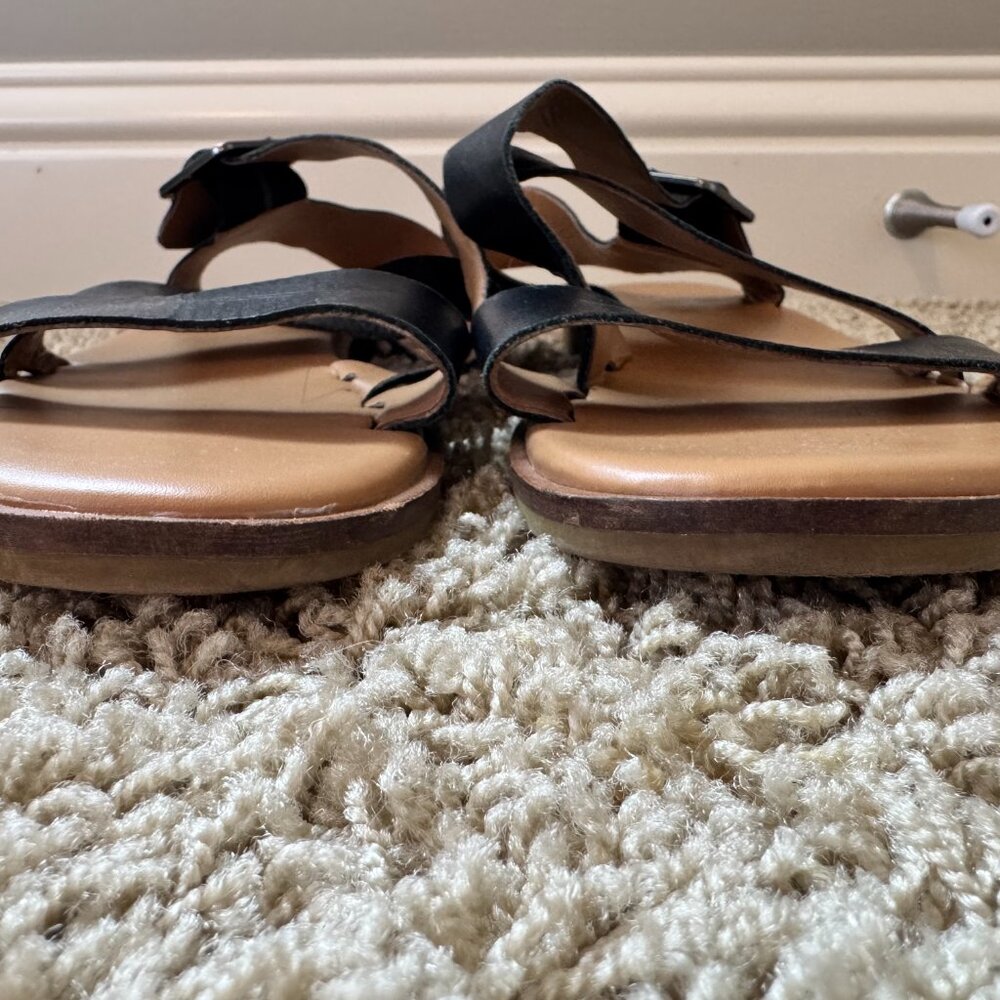 Franco Sarto Women's Leather Strappy Sandals Black. Size 10. Like New. - Picture 2 of 7